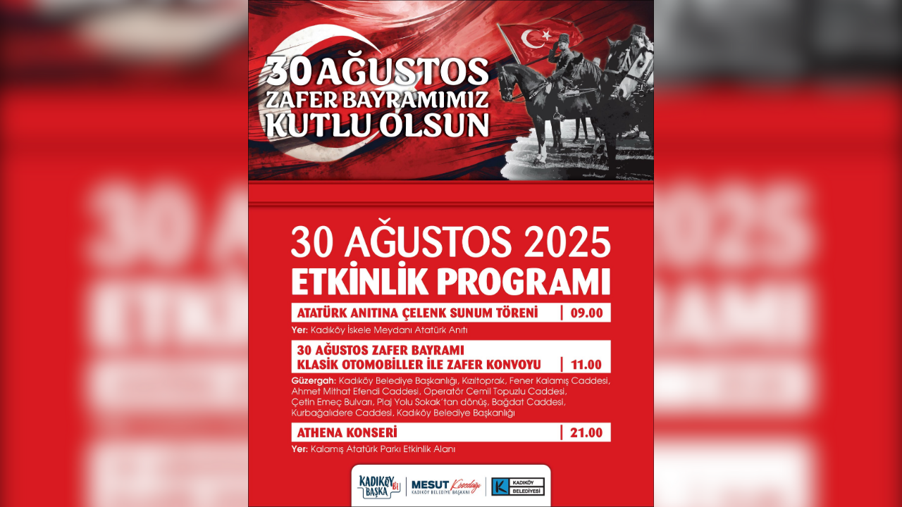 30 Ağustos Zafer Günü Takvimi 2025! 30 Ağustos'ta İstanbul'dan İstanbul'da Zafer Günü, kim konseri var?